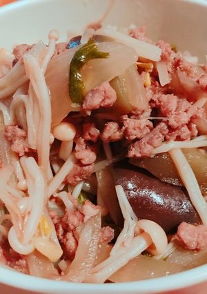 ミンチと野菜の盛りだくさん丼-レシピのメイン写真
