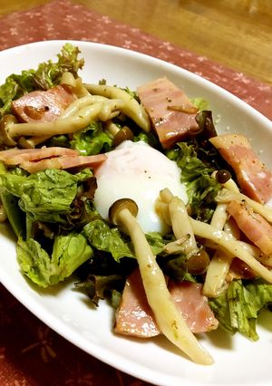 温泉卵のせサラダ♪-レシピのメイン写真