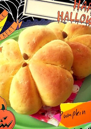 バターナッツかぼちゃdeハロウィンパン♪-レシピのメイン写真
