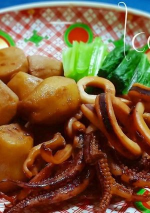 こっくり美味しい♪イカと里芋の煮物-レシピのメイン写真