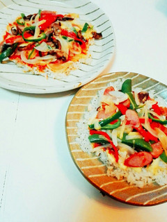 お腹にたまる✴簡単!ご飯ピザ-レシピのメイン写真