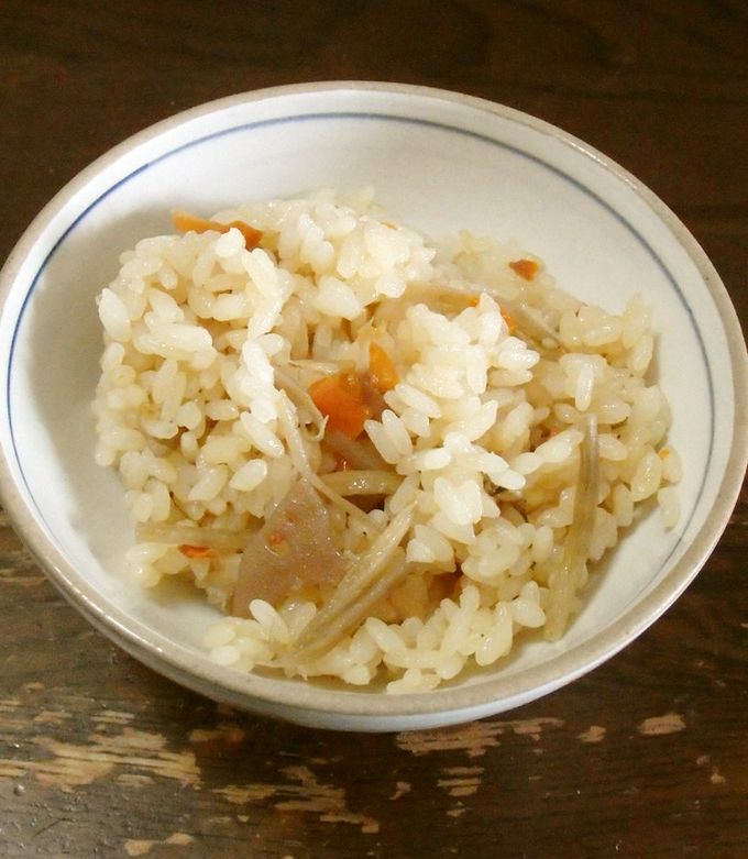 冷凍食品で炊き込みご飯(少量)-レシピのメイン写真