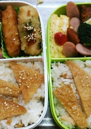 9/21のお弁当、きつねご飯-レシピのメイン写真