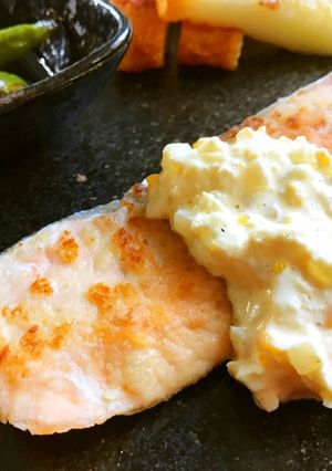 簡単!レンジで♪タルタルと鮭のムニエル-レシピのメイン写真