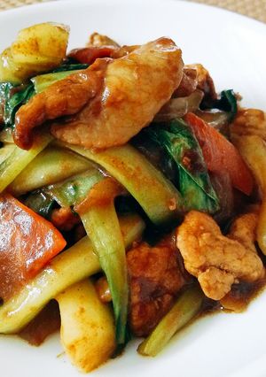 【龍愛】豚肉と青梗菜のカレー炒め-レシピのメイン写真