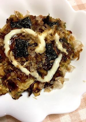 冷蔵庫の残り物で 簡単なお好み焼き-レシピのメイン写真