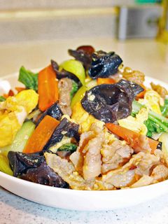 簡単!豚肉ときくらげの卵炒め-レシピのメイン写真