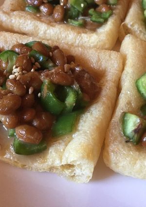納豆とピーマンのゴマダレ焼き-レシピのメイン写真