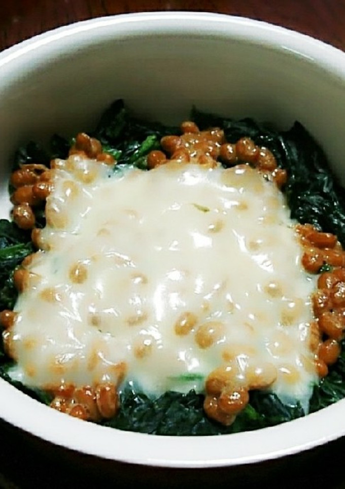 ほうれん草と納豆とチーズで作るおかず-レシピのメイン写真