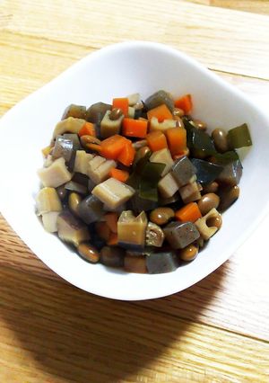 五目豆のはずが、六目豆になっちゃった…-レシピのメイン写真