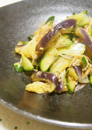 茗荷と茄子のコチュジャン和え♪食欲そそる-レシピのメイン写真