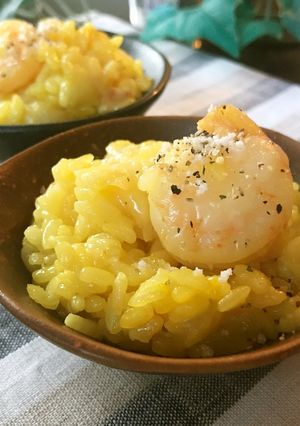 チーズと海老のサフランリゾット-レシピのメイン写真