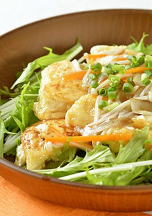 〈痛風の方へ〉豆腐ステーキの野菜あんかけ-レシピのメイン写真