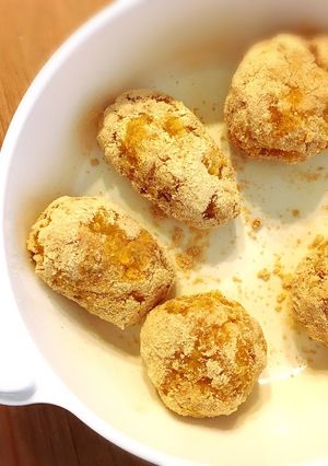 手づかみ離乳食☆きな粉かぼちゃおにぎり-レシピのメイン写真