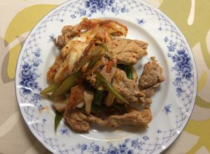 豚もも肉切り落としのねぎキムチ炒め-レシピのメイン写真