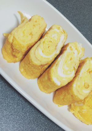 めっちゃ簡単！白だしで出し巻き卵♪-レシピのメイン写真
