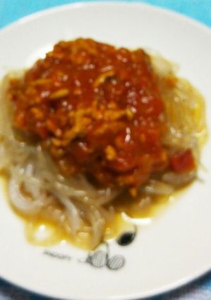 白滝のトマトミ~トソ~スヘルシーパスタ風-レシピのメイン写真