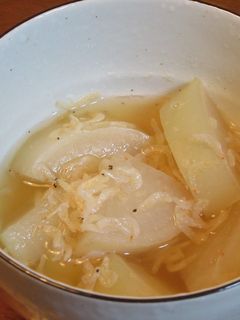 簡単!あみえびと大根の白だし煮-レシピのメイン写真