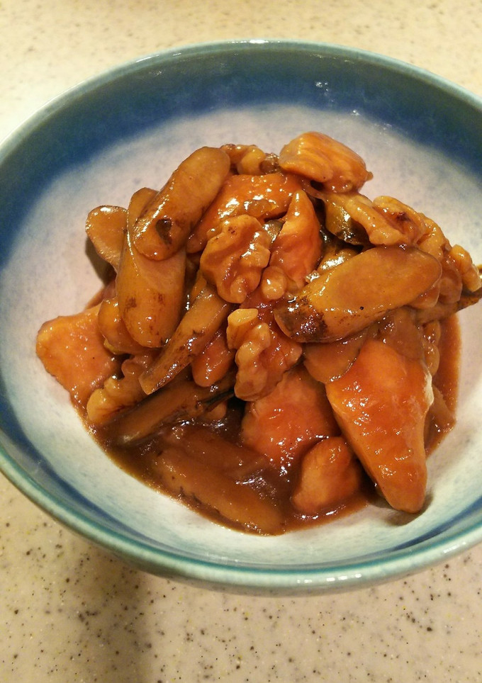 ゴボウと胡桃と鶏むね肉の甘辛旨煮-レシピのメイン写真