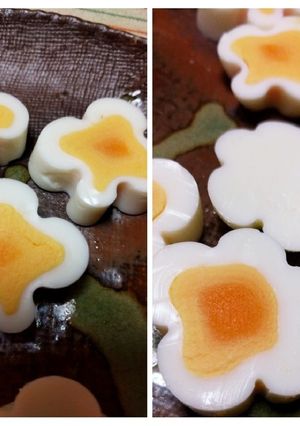 お弁当に♪お花と三つ葉のゆで卵♥-レシピのメイン写真