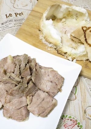 【簡単】おもてなしに!豚肉の塩釜焼き♪-レシピのメイン写真
