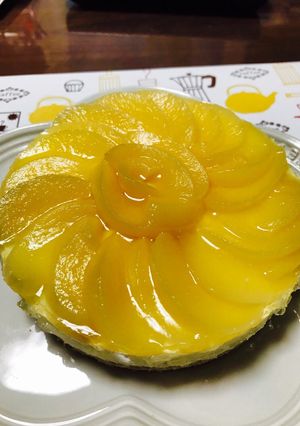 生クリームなし！さっぱり桃のレアチーズ-レシピのメイン写真