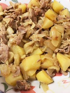 豚肉とジャガイモと玉ねぎのカレー炒め-レシピのメイン写真