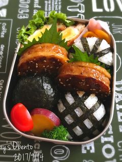 簡単可愛いチェックおにぎり♡ コツあり♪-レシピのメイン写真