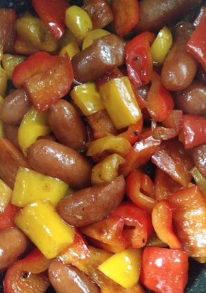 ウィンナーとパプリカの中華風炒め-レシピのメイン写真