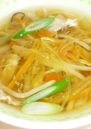 南房総市給食◆そうめんかぼちゃの沢煮椀-レシピのメイン写真