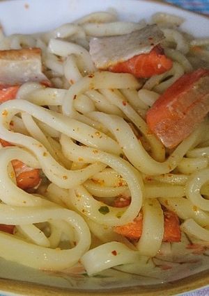 鮭の焼きうどん-レシピのメイン写真