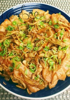ご飯が進む＊バタポンきのこトンテキ-レシピのメイン写真