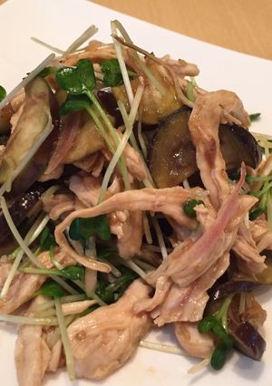 ☆簡単☆鶏肉とナスの香味野菜和え-レシピのメイン写真