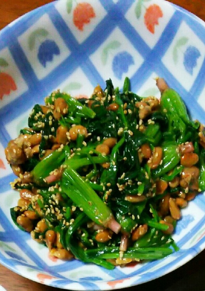 ほうれん草のわさび納豆あえ-レシピのメイン写真
