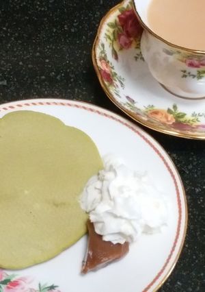 マリーム&青汁で作るフワフワパンケーキ♪-レシピのメイン写真