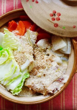 梅鶏豆乳鍋-レシピのメイン写真
