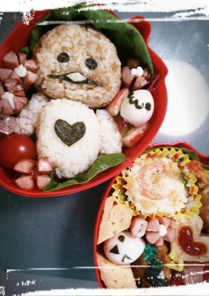 簡単キャラ弁✩なめこおにぎり弁当✩-レシピのメイン写真