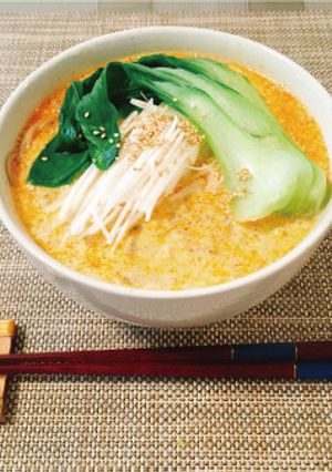 【発毛レシピ】担々麵風さば蕎麦-レシピのメイン写真