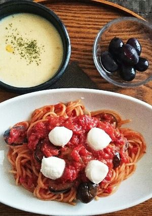 簡単★茄子のトマトパスタ★隠し味は味噌！-レシピのメイン写真