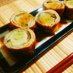 รูปของ 豚ロールの照り煮