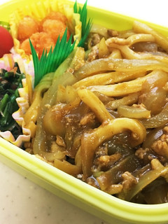 お弁当に☆レンジでカレーうどん(汁なし)-レシピのメイン写真