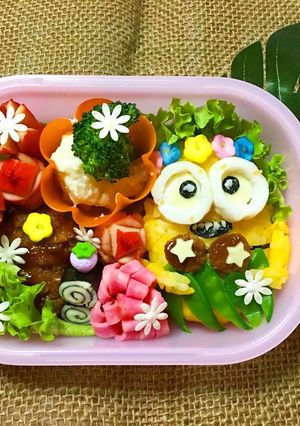キャラ弁☆ミニオン大脱走から~アロハ～~-レシピのメイン写真