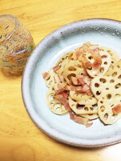 れんこんとベーコンのバター醤油炒め-レシピのメイン写真