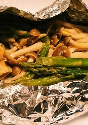 鱈とアスパラの味噌バターマヨのホイル焼き-レシピのメイン写真