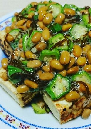☆便秘改善☆ネバネバ尽くしの豆腐ステーキ-レシピのメイン写真