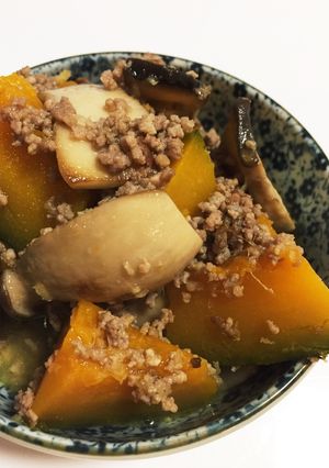 かぼちゃとエリンギのそぼろ煮-レシピのメイン写真