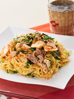 にらたっぷり豚キムチ焼きラーメン-レシピのメイン写真