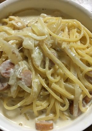 クリーム煮込みスパゲティ-レシピのメイン写真