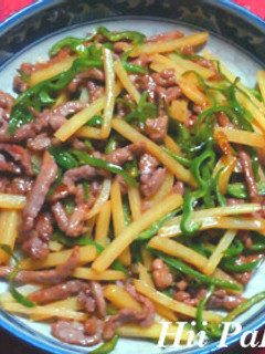 シャキシャキポテトで青椒肉絲-レシピのメイン写真