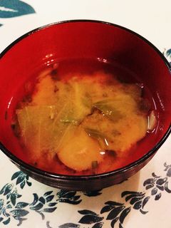 さつま芋とツナのお味噌汁-レシピのメイン写真